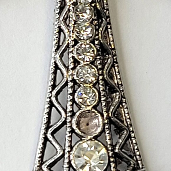 Cross Pendant Necklace with Rhinestones - Picture 12 of 14